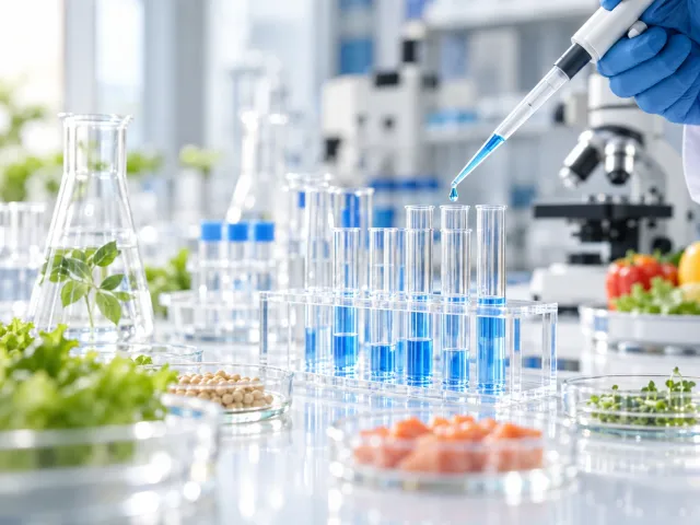 Thao tác kiểm nghiệm thực phẩm bằng pipette và ống nghiệm phòng lab